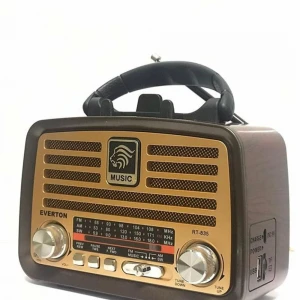 Everton Rt-835bt Güneş Enerjili Panelli Bluetooth Fm-usb-Tf Card-Aux Nostaljik Radyo