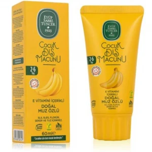Eyüp Sabri Tuncer Doğal Muz Özlü 2-6 Yaş Çocuk Diş Macunu 60 ml