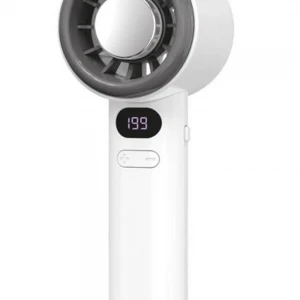 Feny FN-F40 Beyaz Kademeli Ultra Sessiz Led Göstergeli Şarjlı 1800Mah Turbo Mini El Fanı