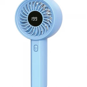 Feny FN-F45 Mavi Kademeli Ultra Sessiz Led Göstergeli Şarjlı 1800Mah Turbo Mini El Fanı