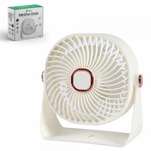 Feny FN-F55 Beyaz Ultra Sessiz 3 Kademeli Şarjlı 800Mah Masa Fanı 4"