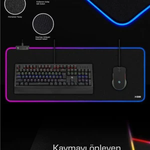 Frisby FMP-7055RGB  Kumaş Oyun Mouse Pad (RGB)(800 x 300 x 4 mm)12 Aydınlatma Modu Su Geçirmez
