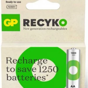 GP AA 1300 mAh Şarjlı Kalem Pil 2'li Paket GP130AAHCEMTR-2GB
