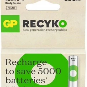 GP AAA 650 mAh Şarjlı İnce Kalem Pil 4'lü Paket GP65AAAHCEM-2GBR4