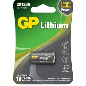 GP CR123A 3V Lityum Tekli Paket Pil (GPCR123A-U1) Fotoğraf Makinesi Pili