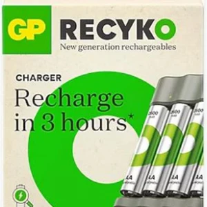 GP E411 Usb Şarj Cihaz + 4 Adet AA 2600 mAh Şarjlı Kalem Pil 