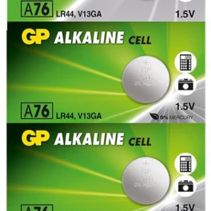 GP GPA76-C5 LR44 AG13 Alkalin Düğme Pil 5'li Paket 