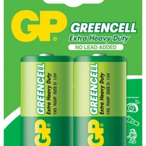 GP Greencel R20 Kalın D Boy Çinko Pil 2'li Paket GP13-2UE2