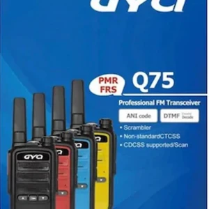 Gyq Q75 Pmr El Telsizi 15 Km Mesafeli Siyah-mavi- sarı -kırmızı Tekli Paket