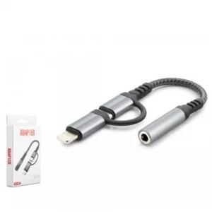 Hadron Gj-026 Type-C + Lightning To 3.5Mm F Kablo Siyah