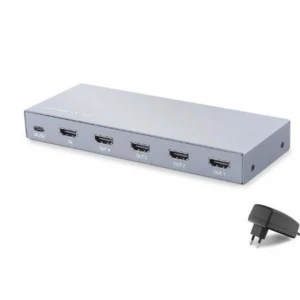 HADRON HDX1429 HDMI Splitter EDID 4K 60 Hz 1 Giriş 4 Çıkış Gri