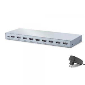 HADRON HDX1433 HDMI Splitter EDID 8K 60 Hz 1 Giriş 8 Çıkış Gri