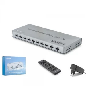 HADRON HDX1434 HDMI Video Wall Controller Kumandalı 4K 9 Ekran Gri