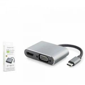 HADRON HDX7838 TYPE-C TO HDTV HDMI 4K 30HZ + VGA 2IN1 GRİ