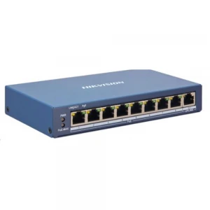 Hikvision DS-3E1310P-EI-M 8×10-100 Mbps PoE Portu, 2×Gigabit RJ45 Portu 60W Switch
