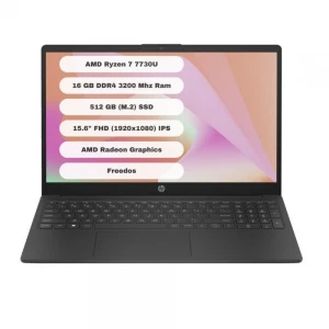 HP 15 FC0059NT AMD Ryzen 7 7730U 16GB 512GB SSD 8M1T1EA FreeDOS 15.6" FHD Notebook
