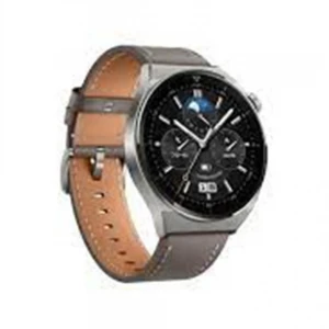 Hytech GT3PRO Watch IOS ve Android Uyumlu MActive 1.50" inç Yuvarlak Ekranlı Gümüş Deri Kordon H