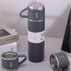 HYTECH HY-TM11 Mat Gri  500ML İç 304 Dış 201 Paslanmaz Çelik Kupa Bardak Termos