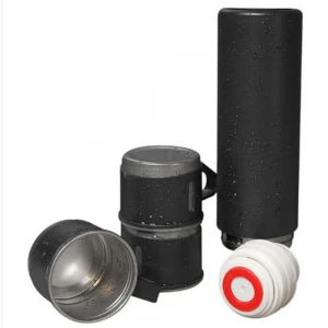 Hytech HY-TM11 Mat Siyah 500ML Iç 304 Dış 201 3’lü Paslanmaz Çelik Termos Kupa-Bardak Seti