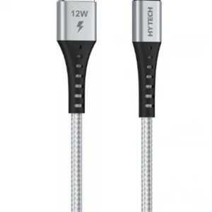 Hytech HY-X331 1m 2.4A Lightning Silver Gri Data + Şarj Kablosu