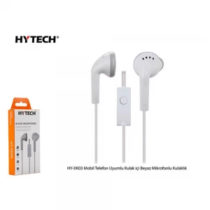 Hytech HY-XK03 Mobil Telefon Uyumlu Kulak içi Beyaz Mikrofonlu Kulaklık