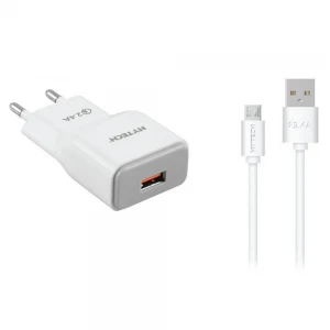 Hytech HY-XQ30 Micro Usb QC 2.0 Quick Charge 2.1A 5V-9V-12V Kablo + Ev Şarj Adaptör
