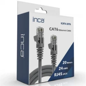 INCA ICAT6-01TG Cat6 1 Metre Gri Kablo