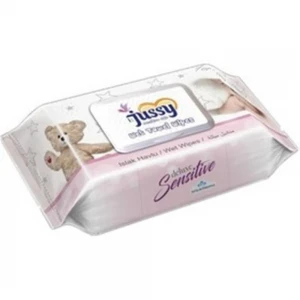 Jussy 100lü Islak Mendil  (İzotonik Su) Hassas Ciltler- Bebek Cilt İçin Uygundur (Alkol İçermez) 
