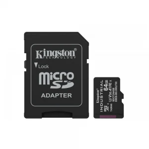 Kingston SDCIT2-64GB 64GB microSDXC Industrial C10 A1 pSLC Card + SD Adapter Hafıza Kartı