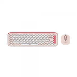 Logitech Pop Icon Combo 920-013077 Pembe Kablosuz Klavye Mouse Seti