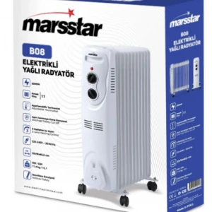 Marsstar B-08 11 Dilim Yağlı Radyatör 3 Kademe Isı ayarı 2500w