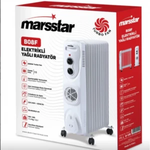 Marsstar B-08F 11 Dilim Yağlı Radyatör 3 Kademe Isı ayarı 2500w Turbo Fan