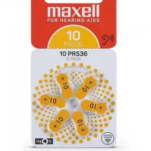 Maxell PR536 (10) 1.4V Düğme Kulaklık Pili  6'lı Paket