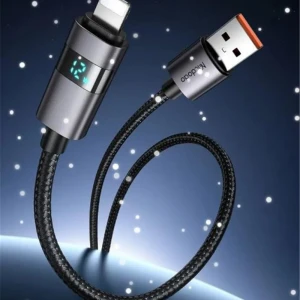 MCDODO CA-6490 USB-A - YATAY LED EKRANLI AYDINLATMA KABLOSU SİYAH 1.2M