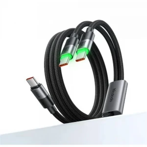 MCDODO CA-6740 2-in-1 KABLO 100 W TYPE-C TYPE-C+TYPE-C 1.5 M SİYAH KABLO