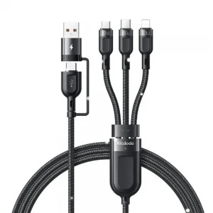 MCDODO CA-8800 2 in 3 100W USB- Lightning+Micro+Type-C Süper Hızlı Şarj ve Veri Kablosu 1.2 m