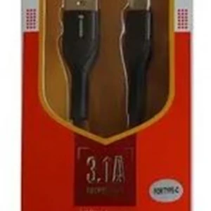 Megatech 3.1A A Örgülü Serisi Usb to Type-c 1mt  Data Kablosu Siyah