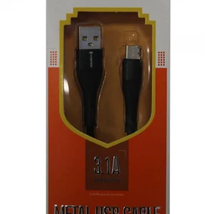 Megatech 3.1A  20w 1mt Örgülü Hasır A Serisi Usb To Typ-c Data Kablosu Gri-Siyah
