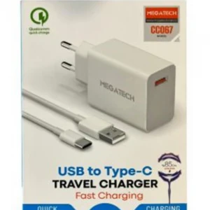 Megatech 45w Type-c Siyah Turbo Şarj  EvŞarj Kafa