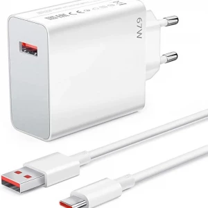 Megatech 67w Turbo Şarj Gösterme EvŞarj Kafa + Type-C Şarj Kablosu