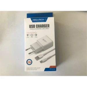 Megatech CC-03 2.2A Micro Usb Kablo Ev Şarj Adaptörü 