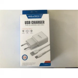 Megatech CC-03 2.2A Type-c  Usb Kablo Ev Şarj Adaptörü 