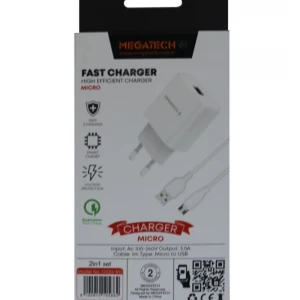 Megatech CC01 (CC22-M3 ) 2in1 5v-3.0 Ev Şarj+ Micro Kablo Hızlı Şarj