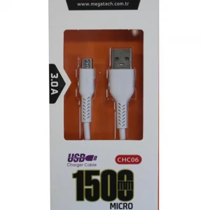 Megatech CHC06 Beyaz 2.1 A 1,5mt Micro Data Kablosu