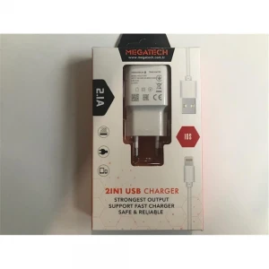 Megatech Eco 2.1A İphone Kablo+Ev Şarj Kafa  