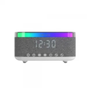 Mikado MD-W10 1200mAh 10W Gri BT, USB, Kablosuz Şarjlı RGB-Alarmlı Saat Speaker