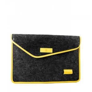 Mınbag Aba 15" Siyah-Sarı Keçe Laptop Çantası  