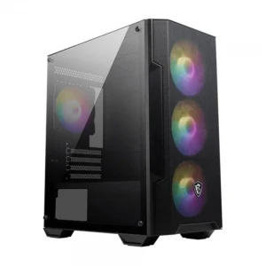 MSI MAG FORGE M100A Akrilik yan panel 3x120mm 1x120mm Auto RGB Fan mATX Gaming Bilgisayar Kasası