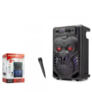 NODAR ND2820 Bluetooth Hoparlör FM Radyo 8 İnç USB TF AUX Mikrofonlu RGB - Siyah