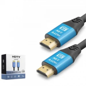 NODAR ND4054 HDMI 2.0 Kablo 4K 60 Hz OD 8.0 mm 15 m Siyah Mavi